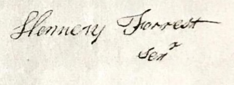 Henry's signature of 1823